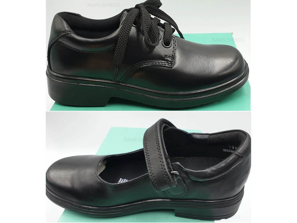 New CLARKS Black Leather School Shoes – Boys & Girls Mary Jane Uniform