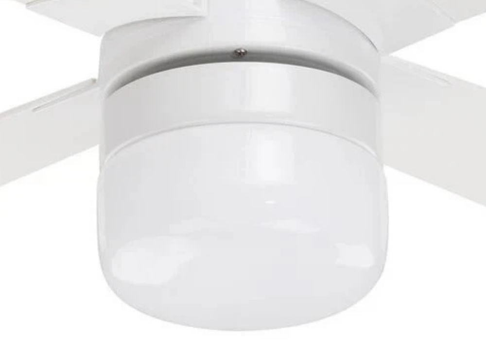 Arlec 120cm White Ceiling Fan with LED Light – 4 Blade, 240V