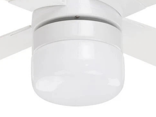 Arlec 120cm White Ceiling Fan with LED Light – 4 Blade, 240V