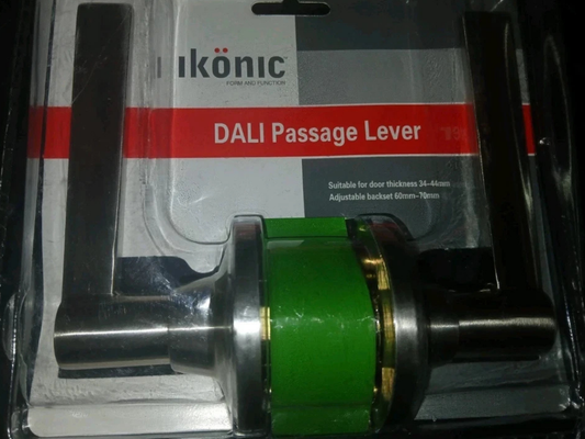 Ikonic Dali Passage Lever Satin Stainless Steel Door Knob Lock Handle Set