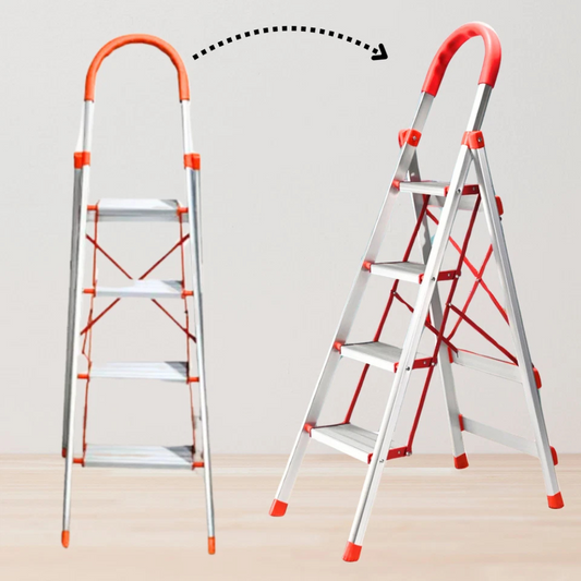 Katashi 4 Step Ladder Aluminium Multi Purpose Folding Light Weight Platform