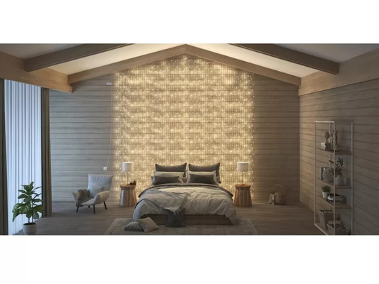 Avah 1200 LED Curtain Lights – Clear Indoor Wedding & Party Decor