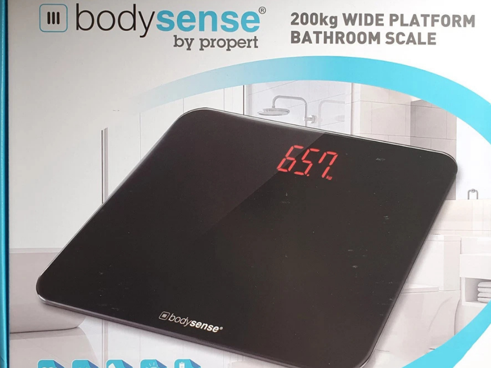 Bodysense Propert Digital Bathroom Scale – 200kg Glass, Wide Platform