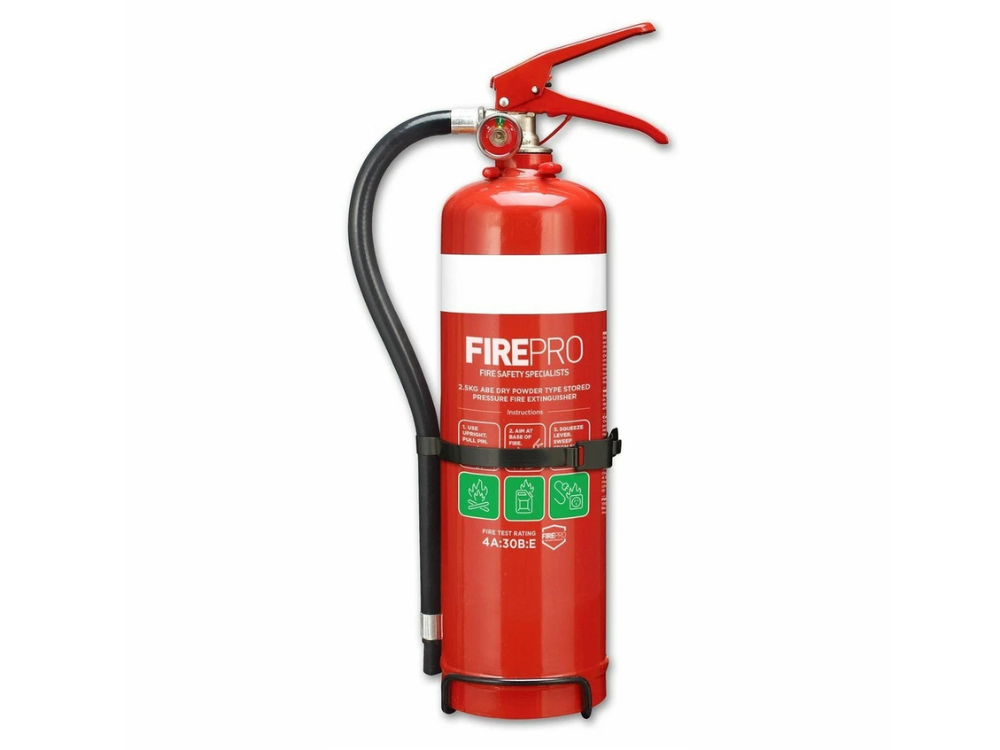 FirePro 2.5kg Dry Powder Fire Extinguisher – Car, Boat, Home, Caravan + Bracket