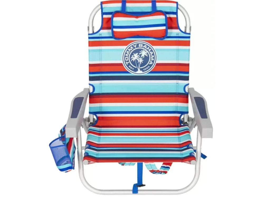 2x Tommy Bahama Backpack Cooler Chairs with Storage Pockets