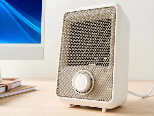 Portable Small Room Heater – Desktop Electric 600W, White