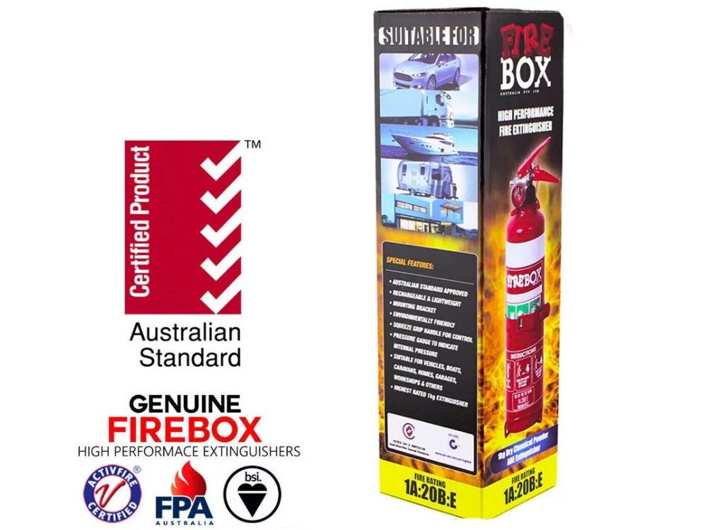 Firebox 1kg ABE Dry Powder Fire Extinguisher with Bracket