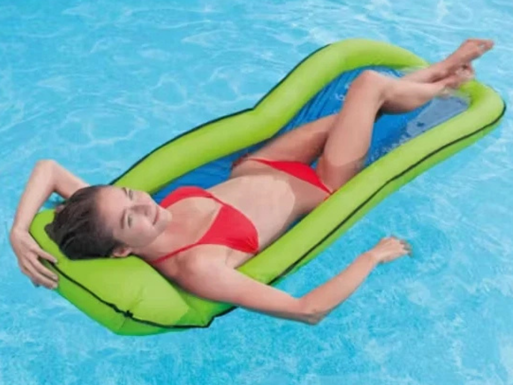 Intex Inflatable Pool Raft – Mesh Lounge Mattress for Adults