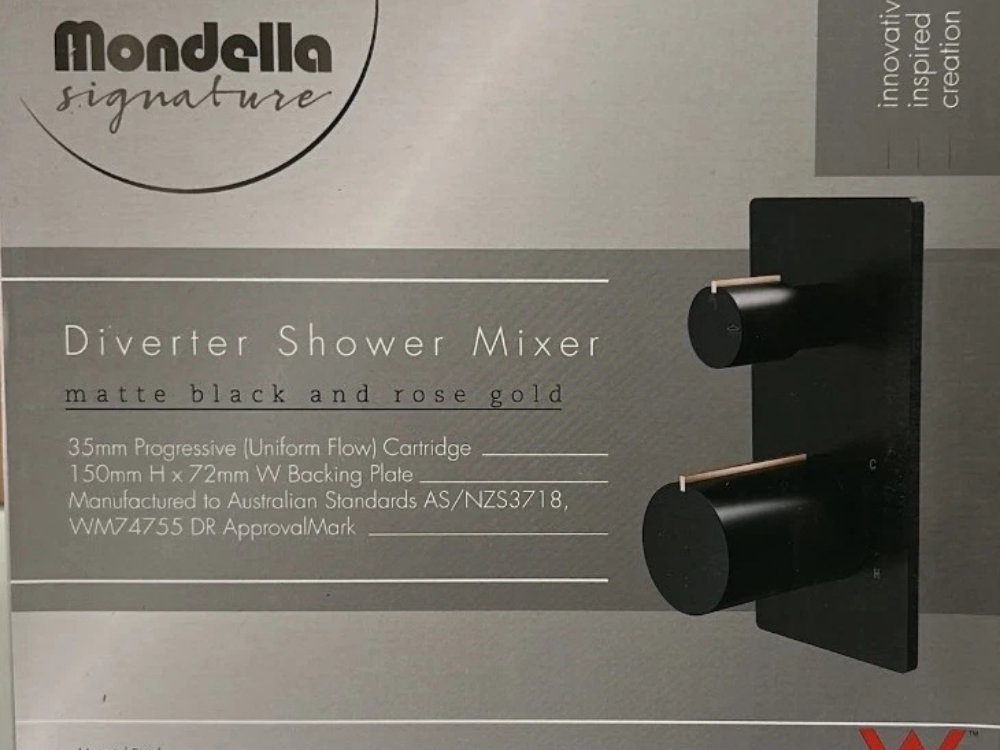 Mondella Signature Shower Diverter Mixer – Watermark WELS Certified