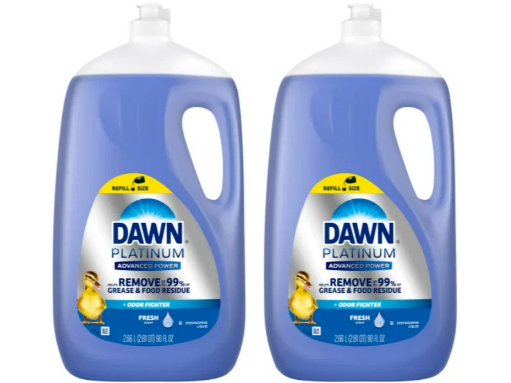 Dawn Platinum Dishwashing Liquid 2.66L Advanced Power Soap 2-Pack