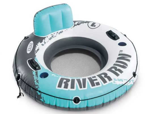 Intex River Run Inflatable Lounge Tube – Pool/Lake Float with Cup Holder