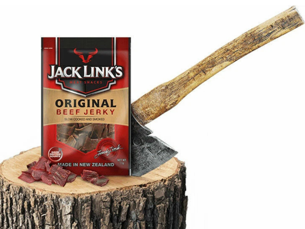 2x Jack Link's Original Beef Jerky – 310g, 17g Protein Snack, NZ Made