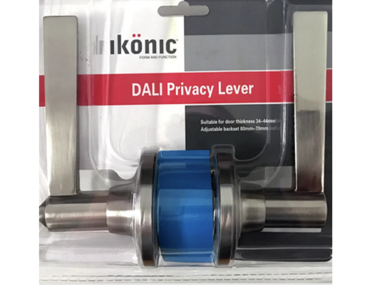 Ikonic Dali Satin Stainless Steel Privacy Door Handle Set