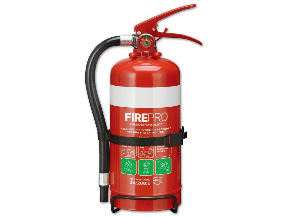 FirePro 1.5kg Dry Powder Fire Extinguisher – Home, Boat, Caravan, Garage Use
