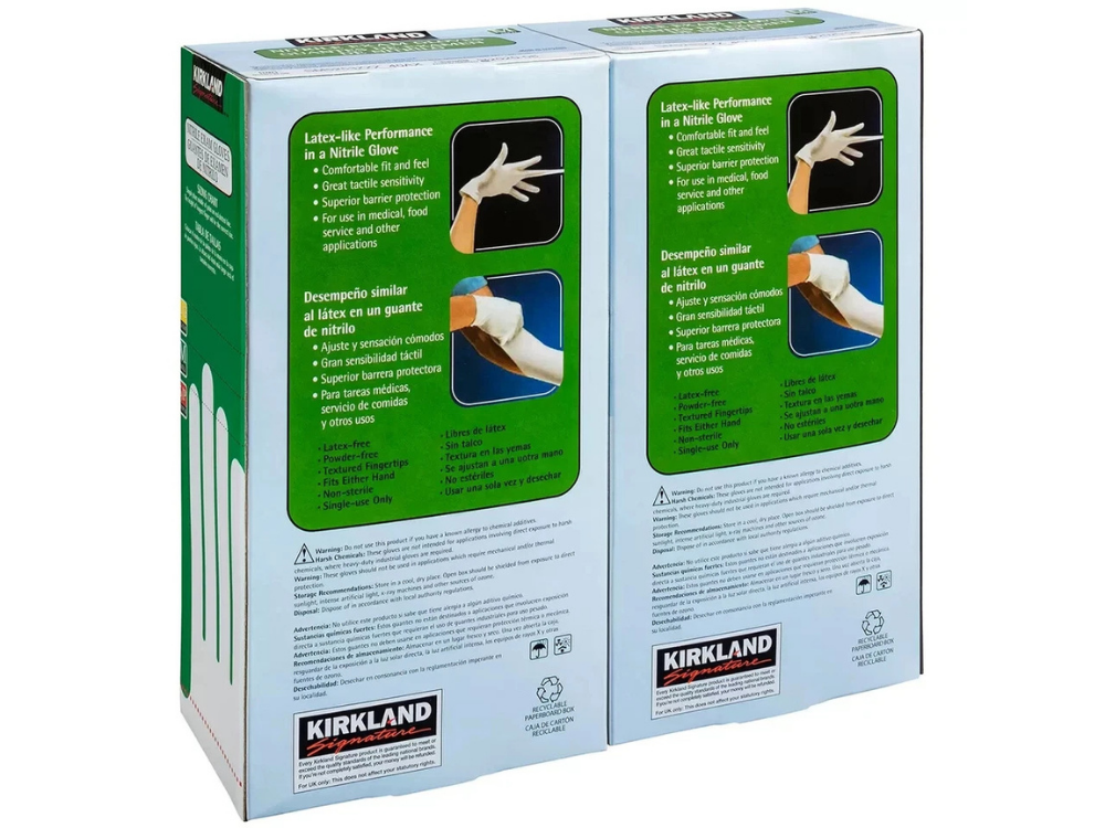Kirkland Disposable Nitrile Safety Gloves – Medium (400ct)