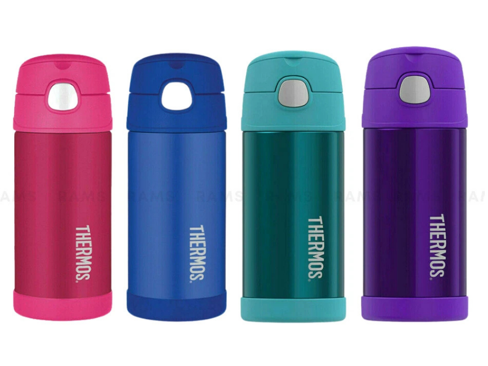 Thermos Kids Drink Bottle – Stainless Steel, Vacuum Flask, Straw
