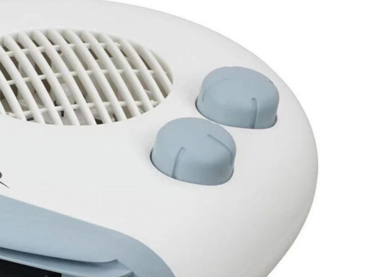 Heller 2000W Low Profile Desk Fan Heater – 2 Heat Settings with Adjustable Thermostat