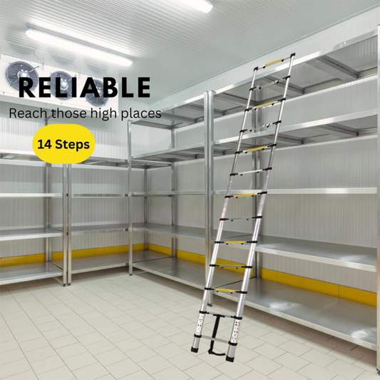 Katashi Telescopic Ladder 4.1m Step Aluminium Extension Portable