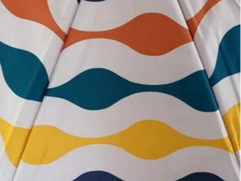 Marquee 2m Beach Umbrella - Portable Sun Shade, Wave Pattern