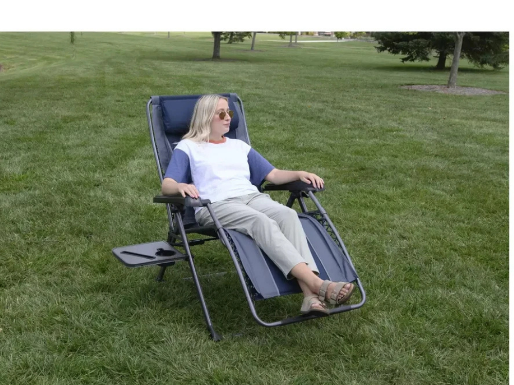 Timber Ridge Lounger Seat – Camping Recliner with Cup Holder