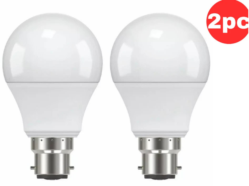 Luce Bella A60 B22 LED Bulb 6W Cool White 470LM – 2/4/8 Pack