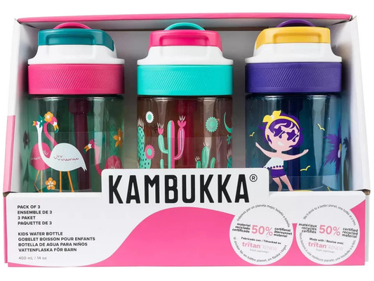 Kambukka Lagoon 3-Pack Kids Bottles 400ml – BPA Free