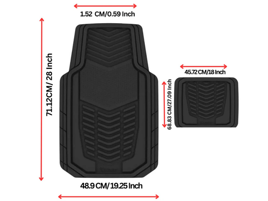 Michelin 4pc Universal Car Floor Mat Set
