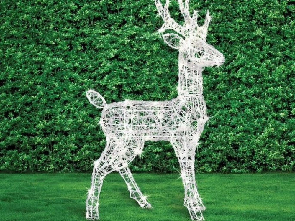 Lytworx Festive Reindeer Statue – 85cm Solar Warm White Christmas Decor