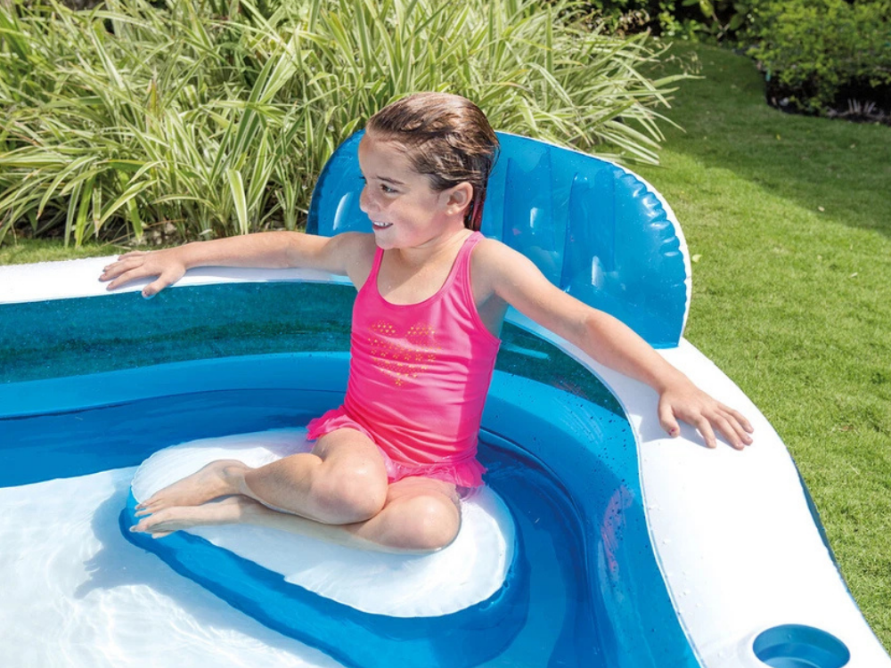 Intex 4-Seat Inflatable Family Pool – Above Ground Lounge
