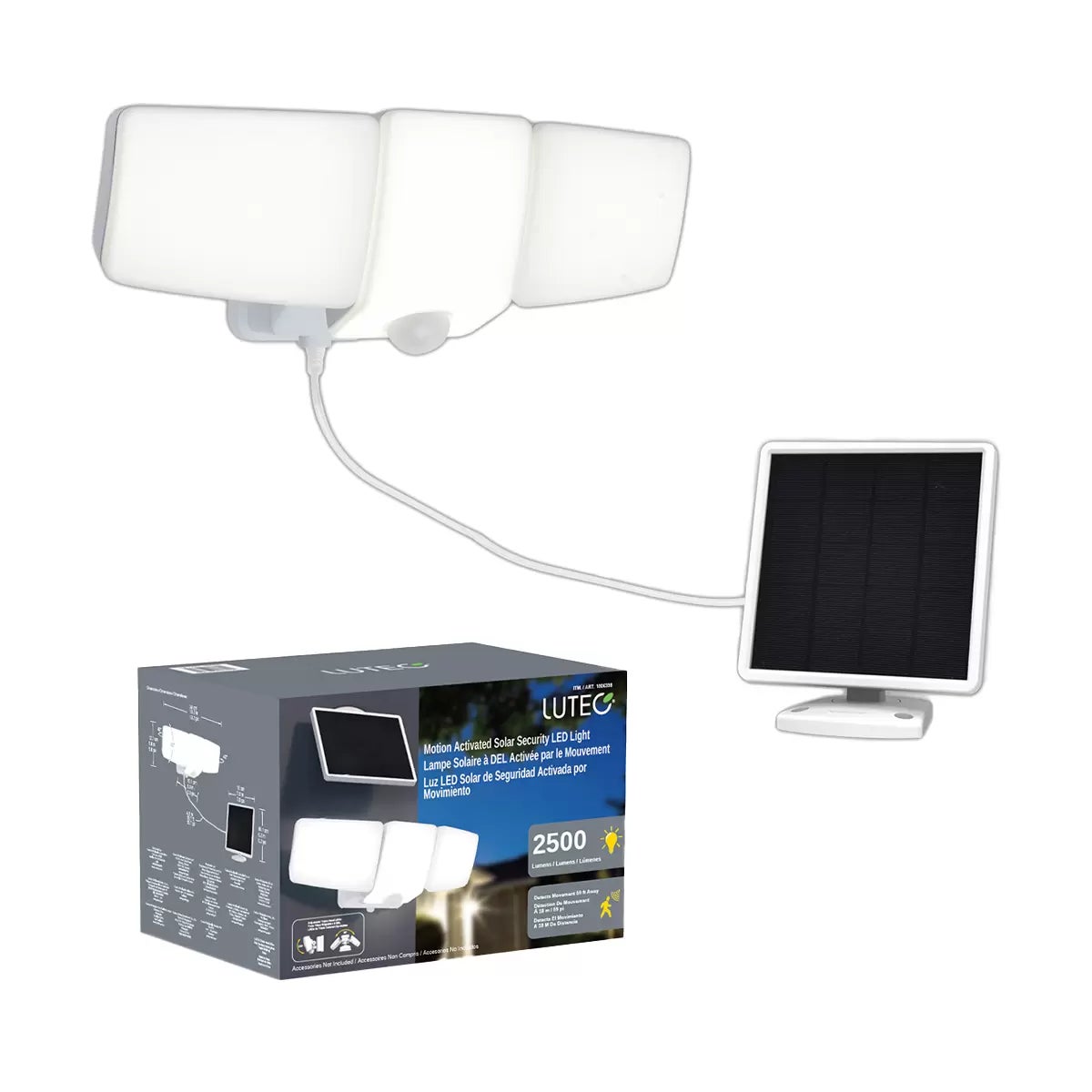 LUTEC Solar Security LED Light Motion Activated
