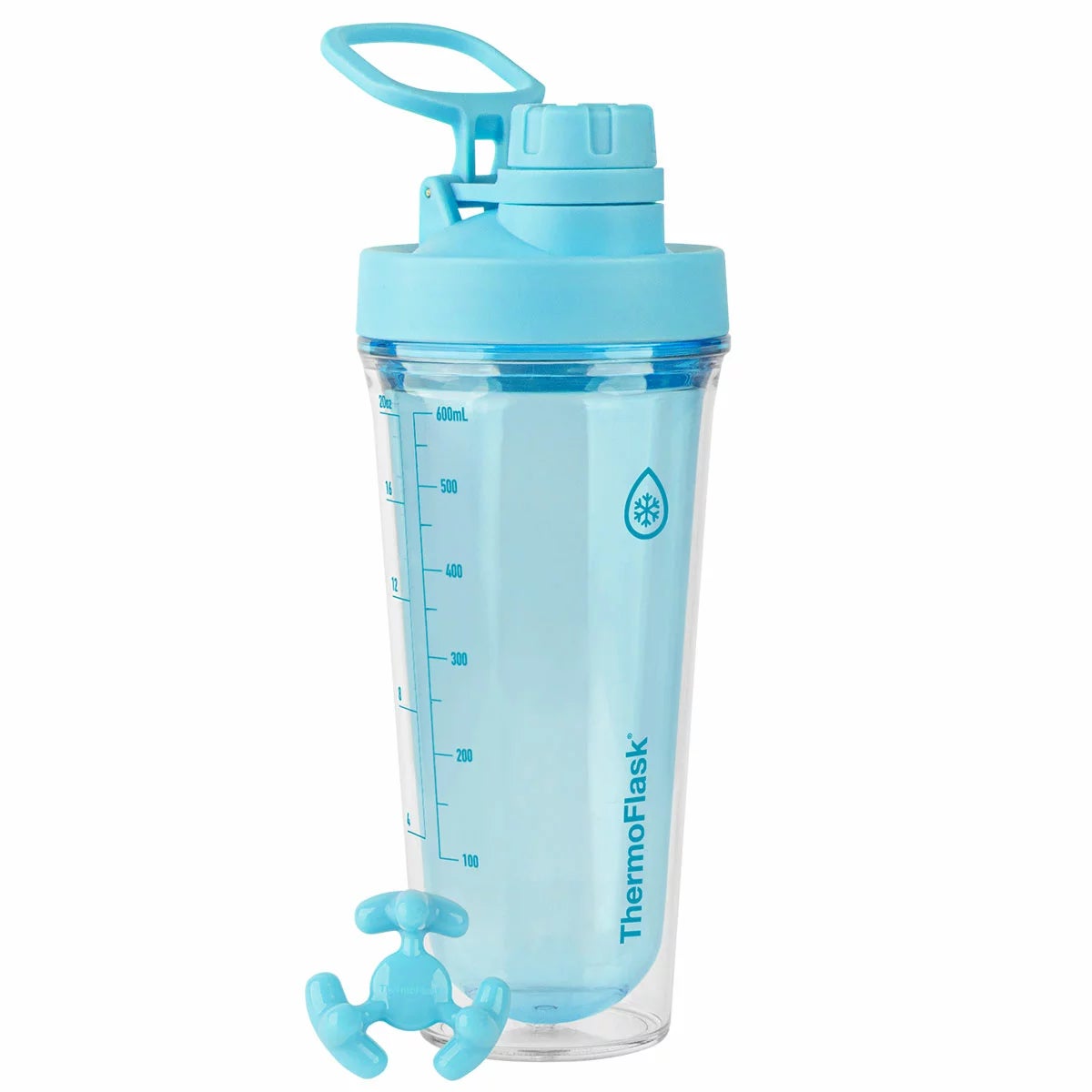 Thermoflask Tritan Shaker Spout Lid With Agitator 710ml 2 Pack Blue/White