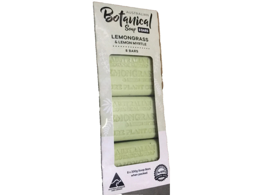 8x Lemongrass & Lemon Myrtle Body Wash Bars – 200g Each