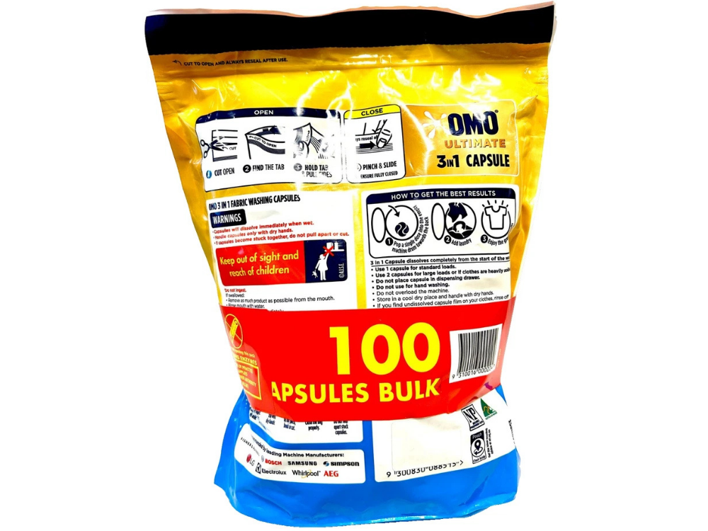 OMO Ultimate Sensitive Laundry Capsules 3-in-1 – 100 Pack