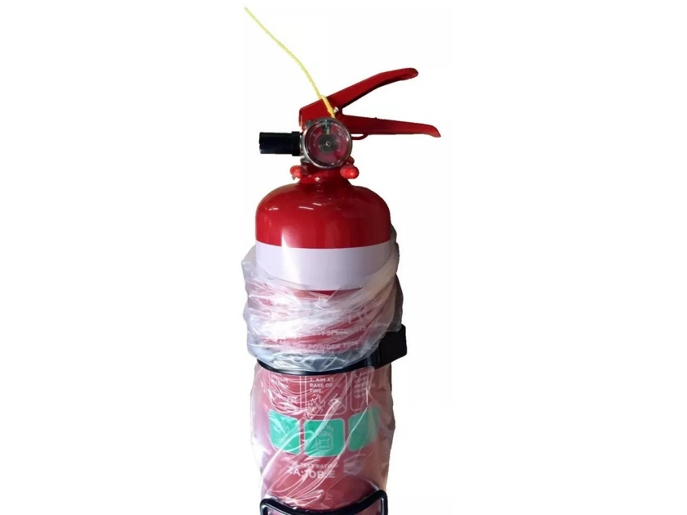 FirePro 1kg Dry Powder Fire Extinguisher with Bracket – Car, Boat, Home, Caravan
