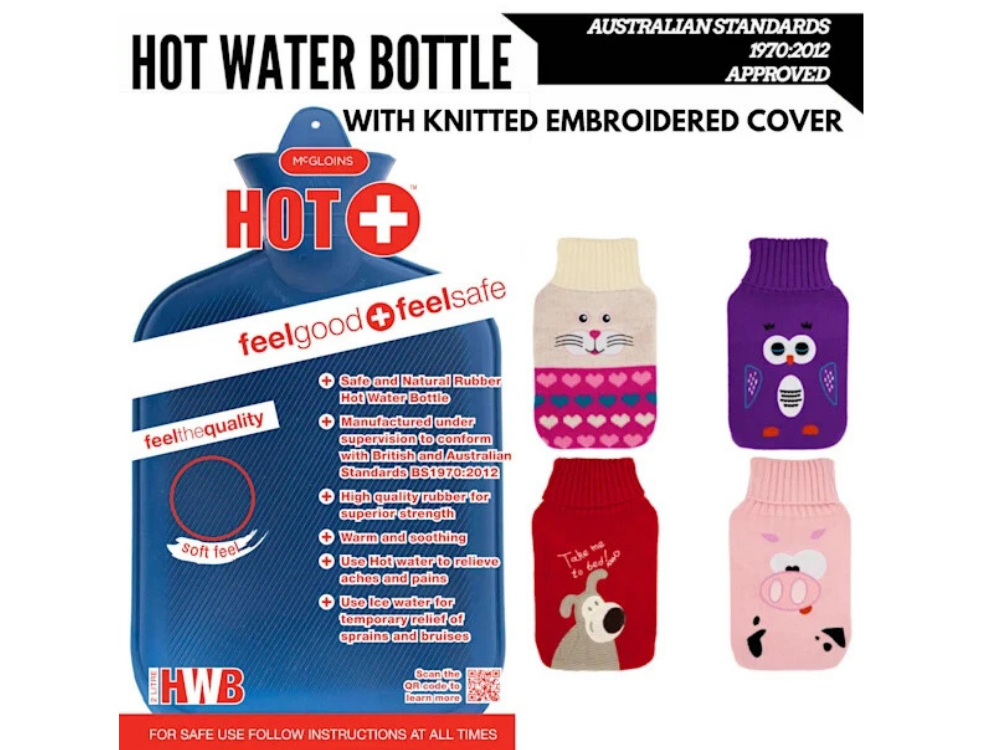 Winter Hot Water Bottle 2L – Soft Knit Cover