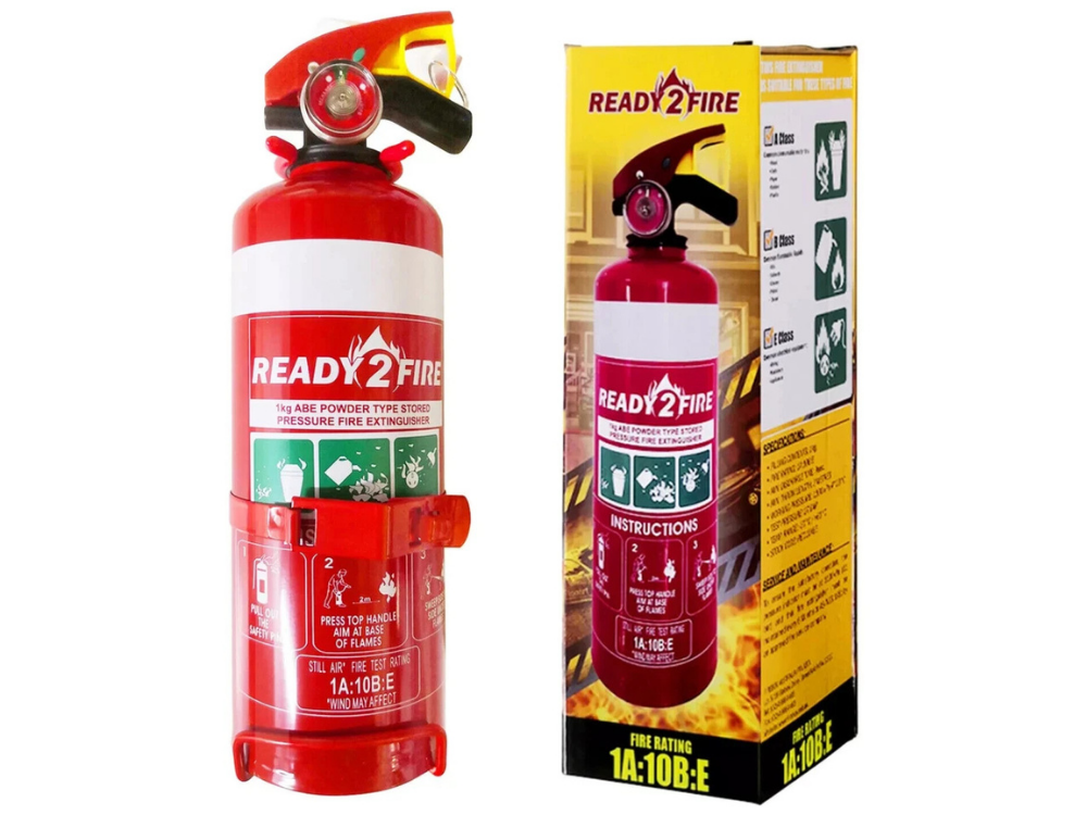 Ready 2 Fire ABE 1kg Extinguishers (2x) – Car, Boat, Home