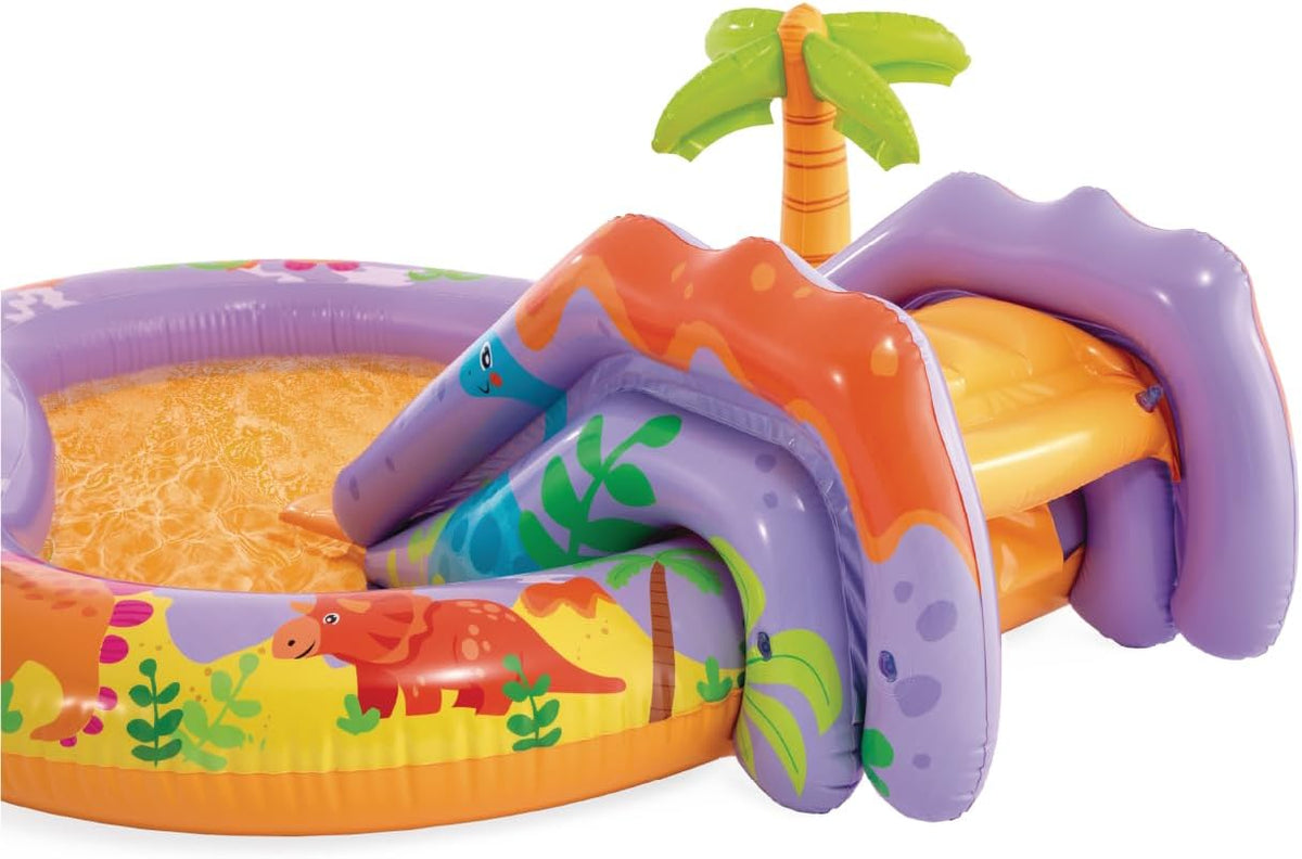 Intex Dino Park Inflatable Water Slide Park & Kiddie Swimming Pool