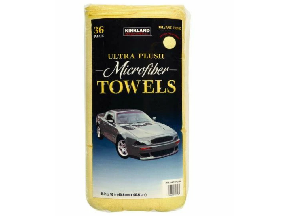 36 Kirkland Microfiber Towels – Plush Car & Glass Cleaning Cloths 40x40 cm
