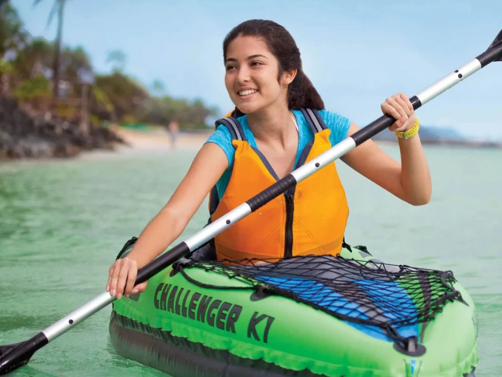 Intex Challenger K1 Inflatable Kayak 1-Person Paddle Raft Boat
