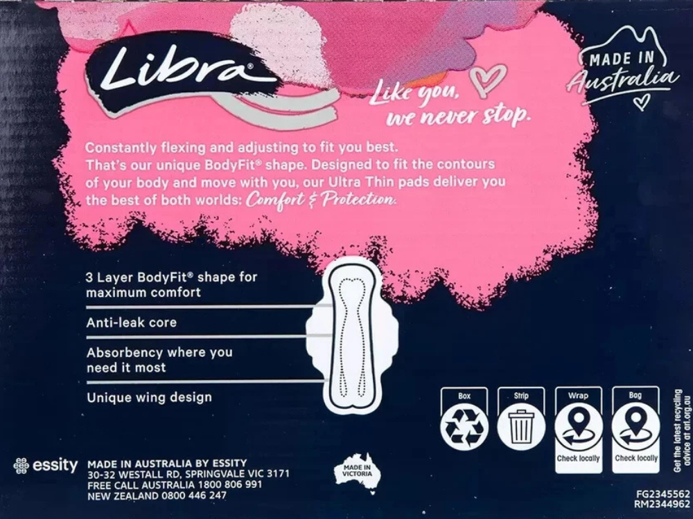 Libra Ultra Thin Super Pads With Wings Disposable Sanitary Pad 108 Pack