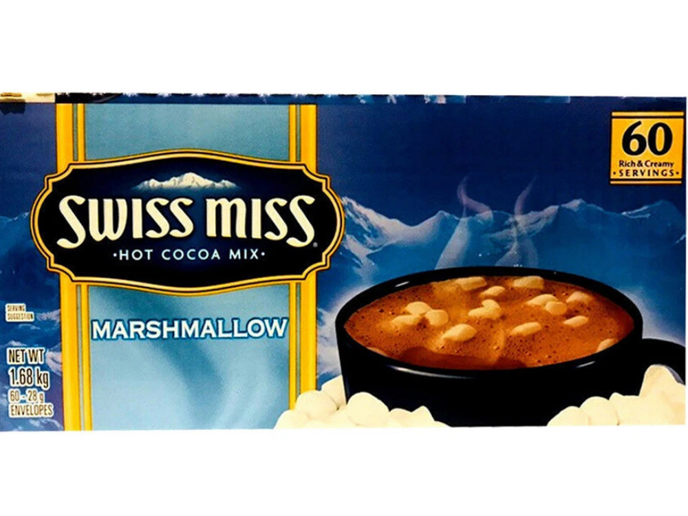 Swiss Miss Hot Cocoa Mix with Marshmallows – 60 Servings, Rich & Creamy, Made in USA