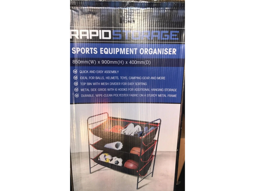 RapidStorage Sports Equipment Rack – Ball &amp; Toy Organizer