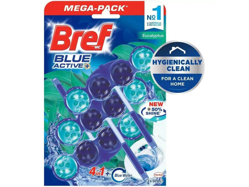 Bref Eucalyptus Rim Block Toilet Cleaner – 9 x 50g