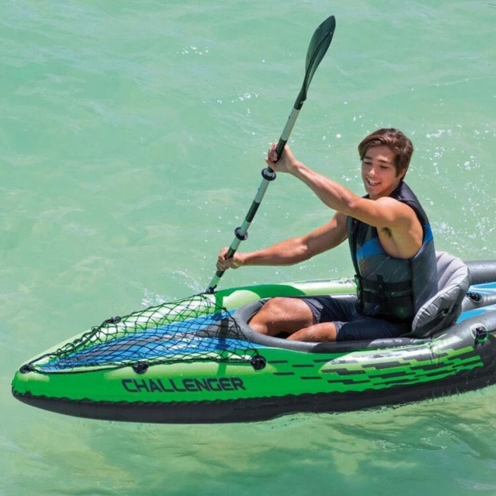 Intex Challenger K1 Inflatable Kayak for 1 Person, Paddle Boat