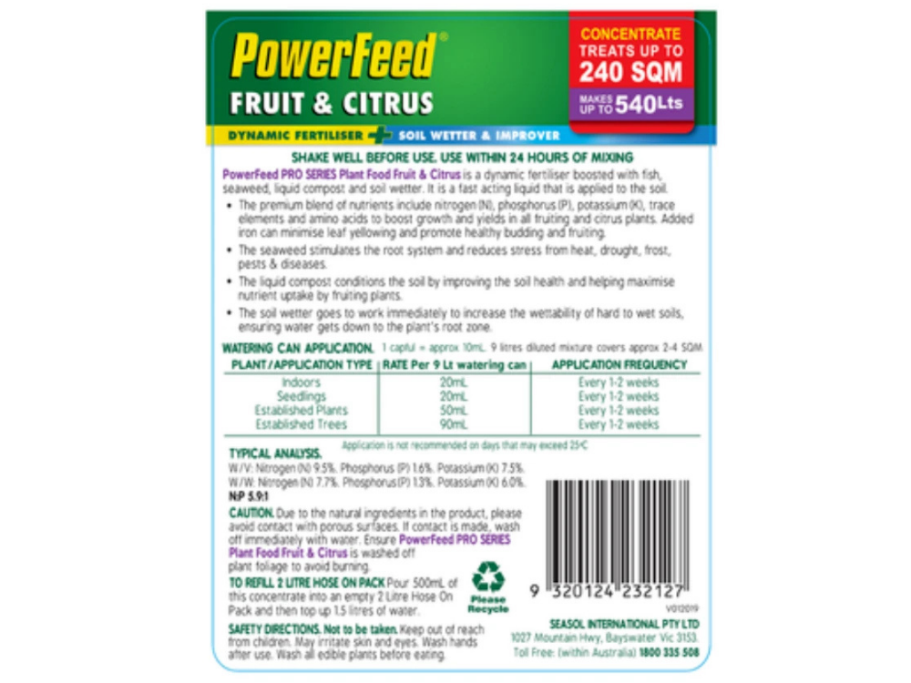PowerFeed Pro Series 1.2L – Citrus, Fruit & Flower Fertiliser