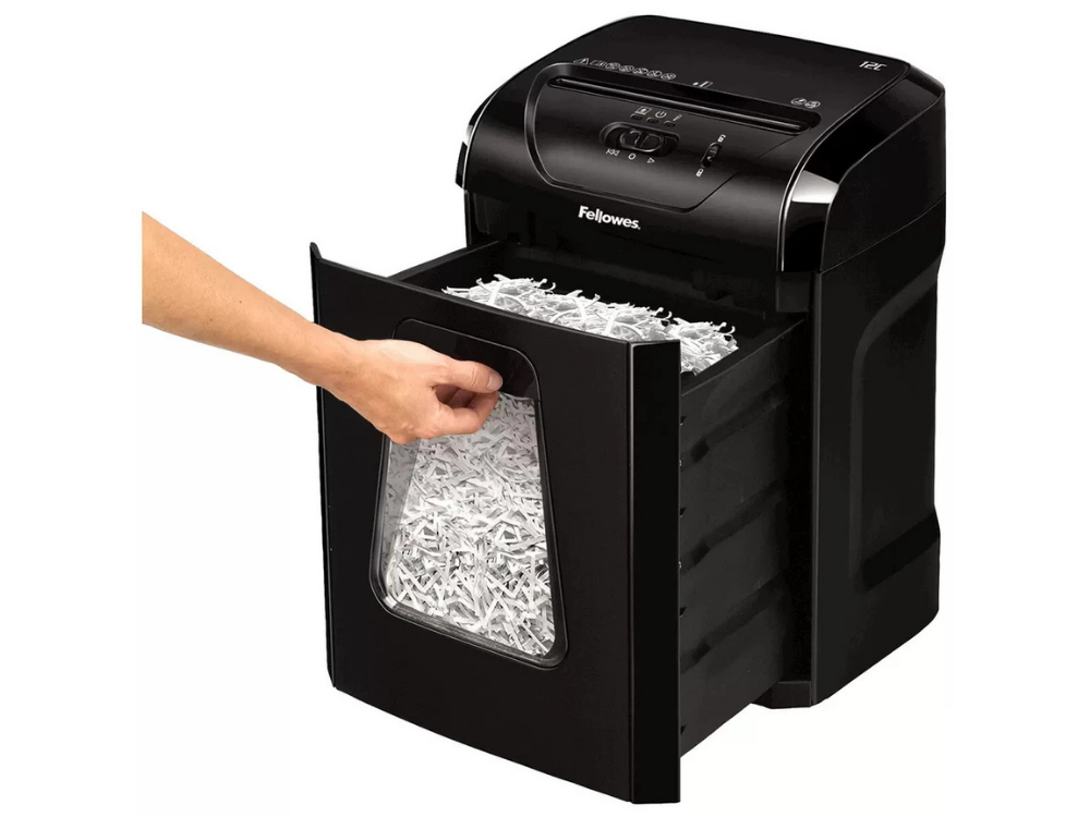 Fellowes Office Paper Shredder – 12-Sheet Cross-Cut, 19L Bin