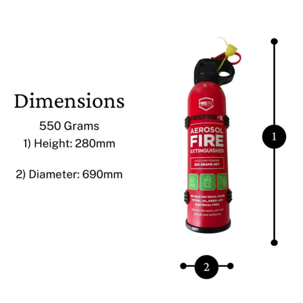 FirePro 550g Fire Extinguisher – Electrical Fires for Car, Boat, RV