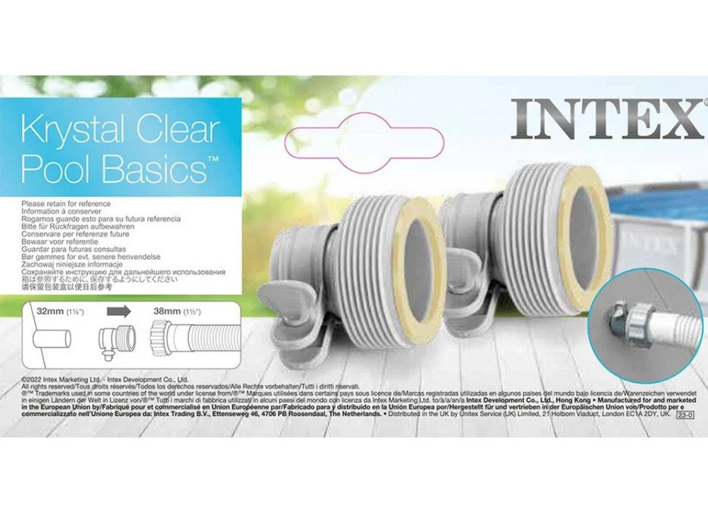 Intex Adapter B Connector – For Krystal Clear Pool Pump & Hose