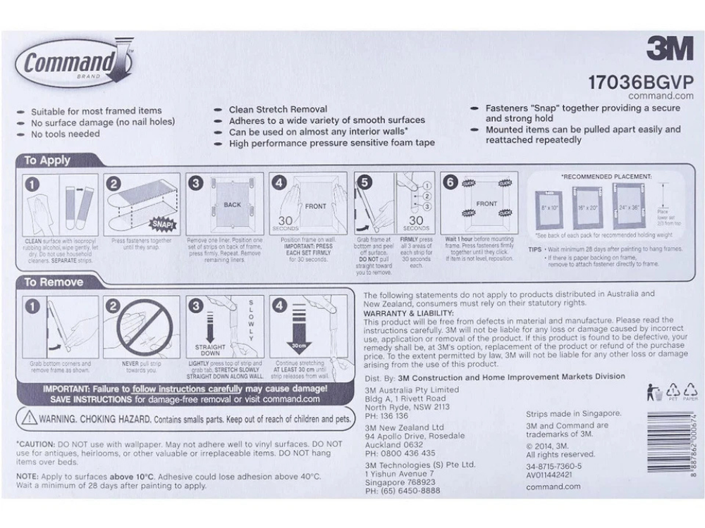 3M Adhesive Strips – Command Damage-Free Hanging