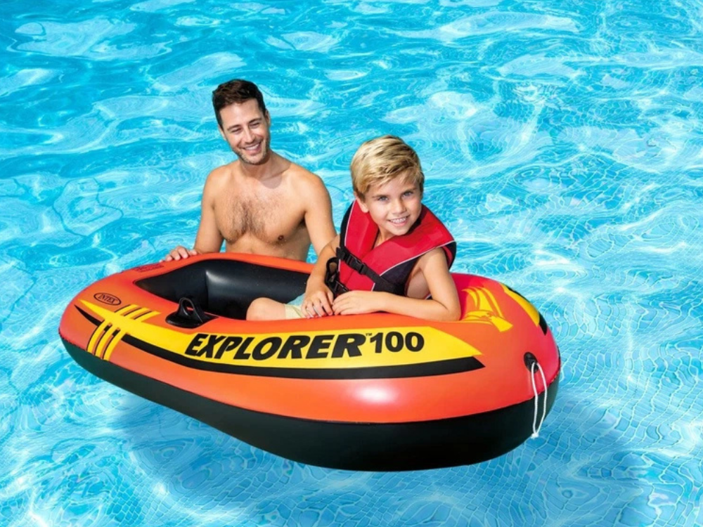 Intex Explorer 100 Inflatable Ride-On Boat – Ages 6+